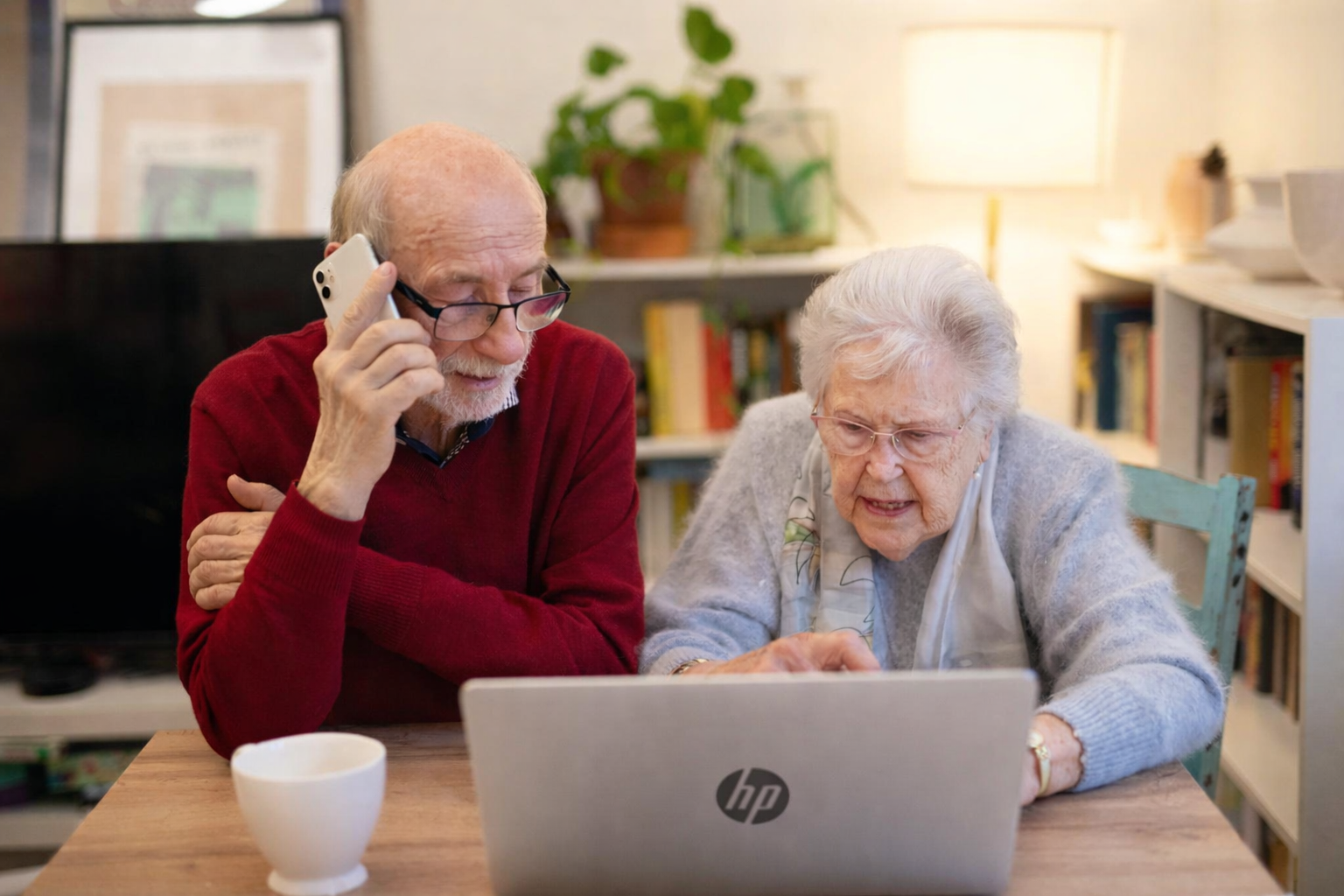 Friendly local technician helping a customer at home